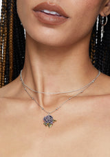 Rosea Rose Charm Necklace