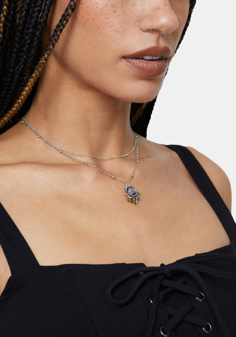 Rosea Rose Charm Necklace