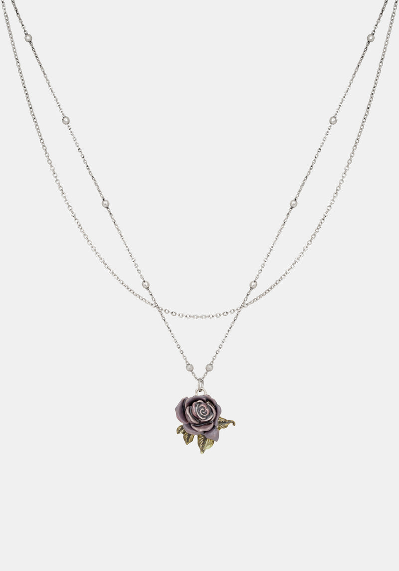 Rosea Rose Charm Necklace