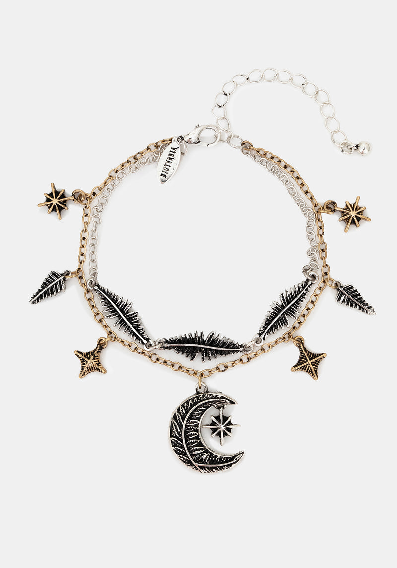 Abellona Mond Farn Gelagert Anhänger Armband – Disturbia