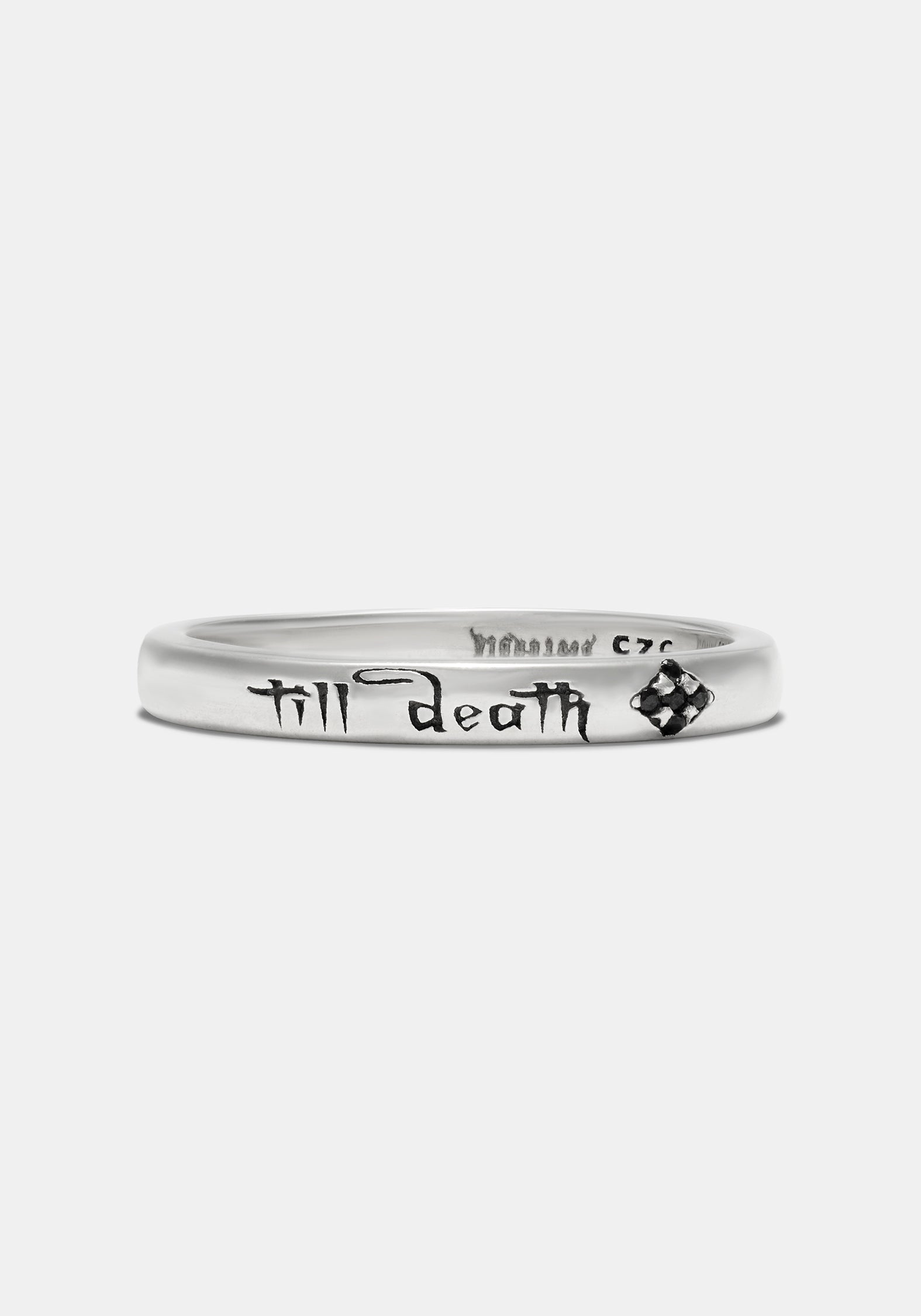 Till Tod Sterling Silber Band - 3mm