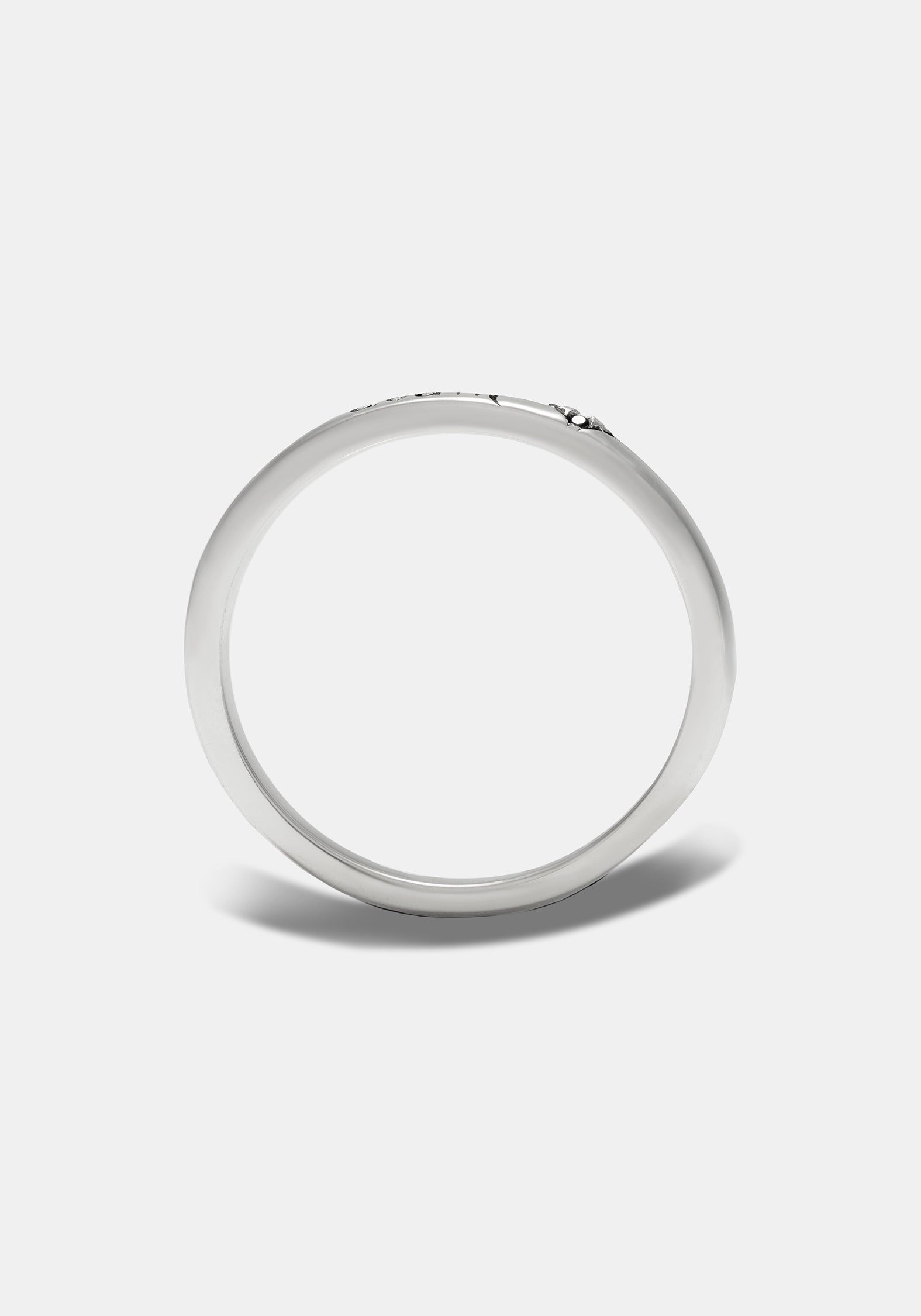 Till Tod Sterling Silber Band - 3mm
