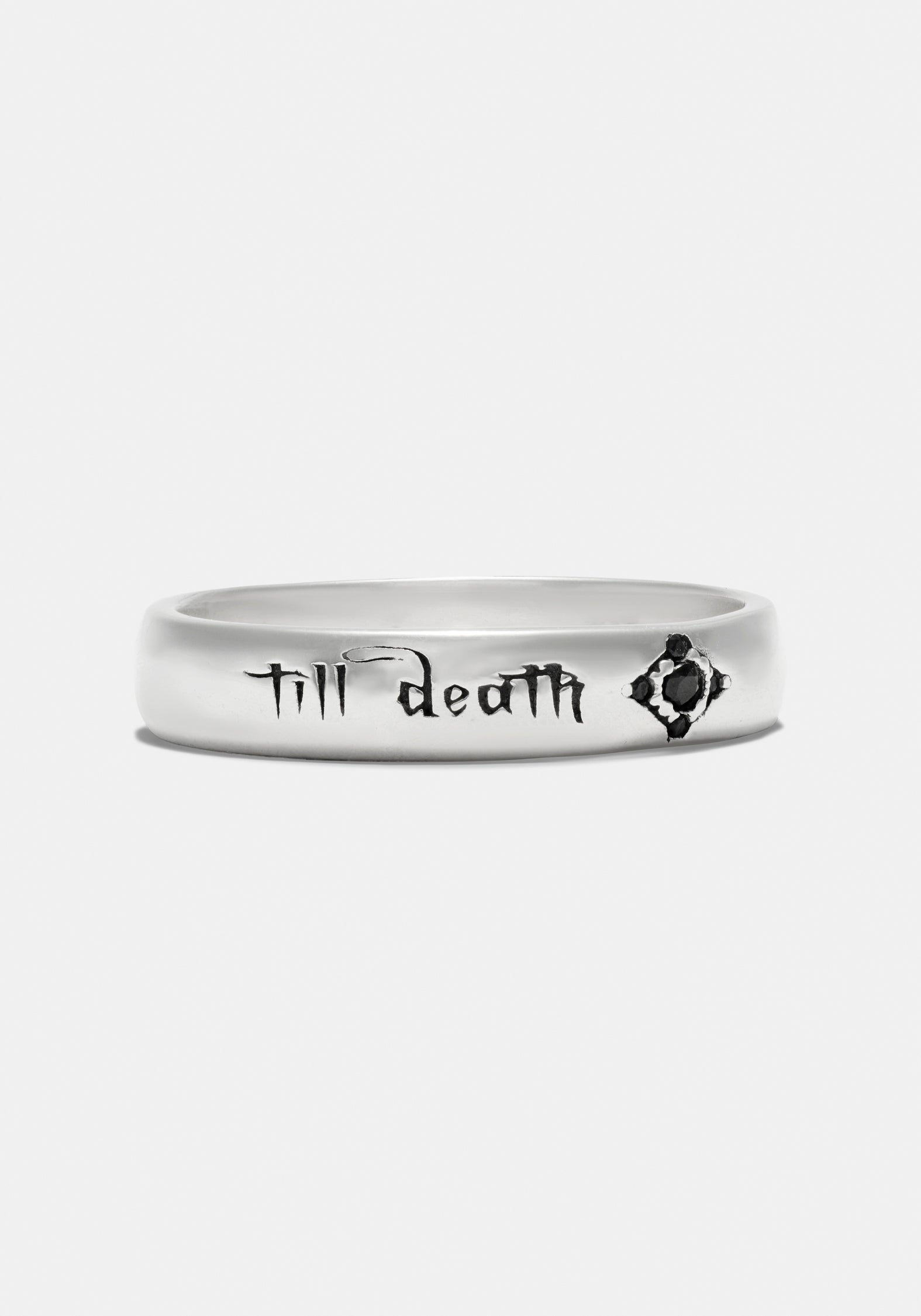 Till Tod Sterling Silber Band - 4.8mm