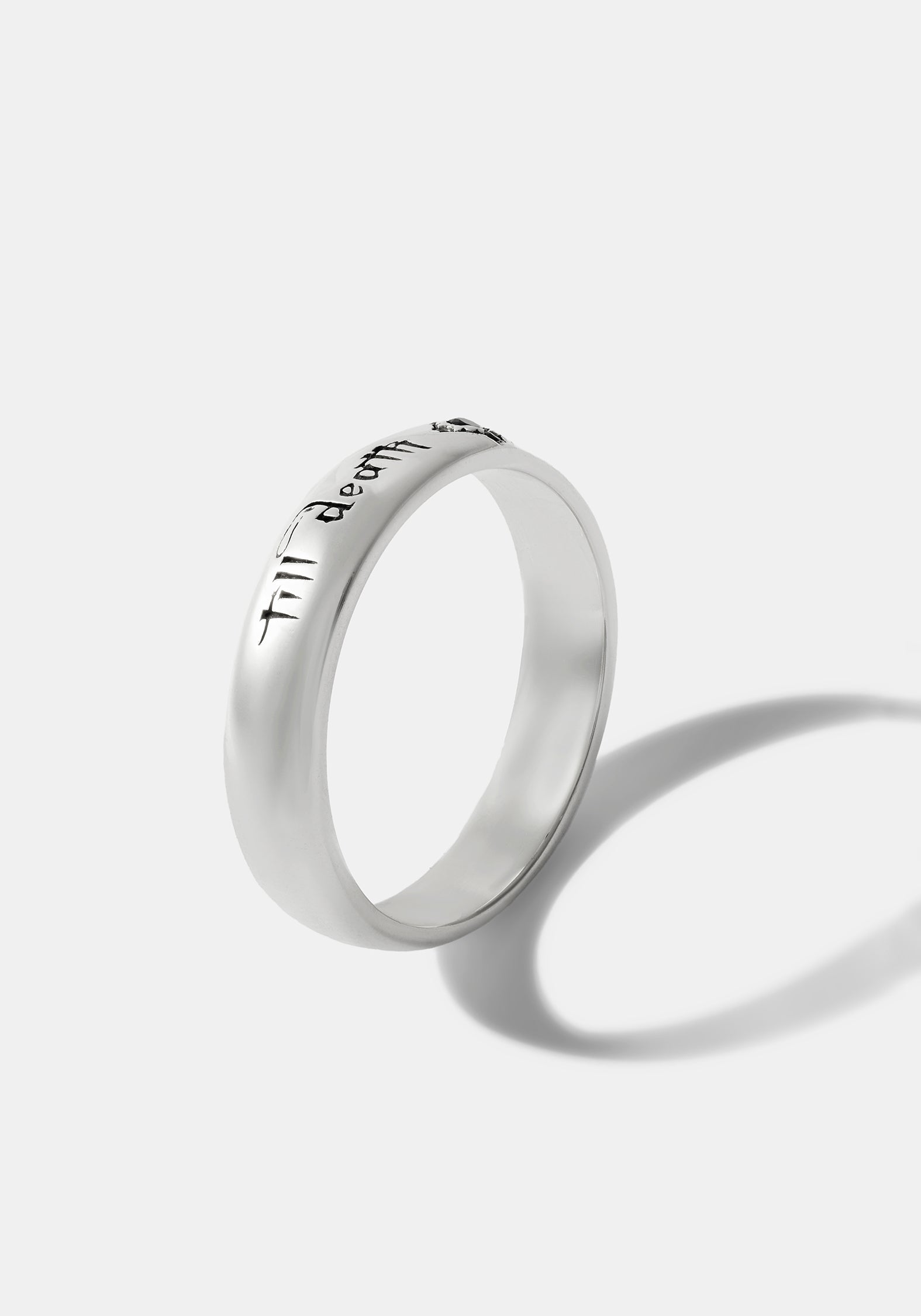 Till Tod Sterling Silber Band - 4.8mm