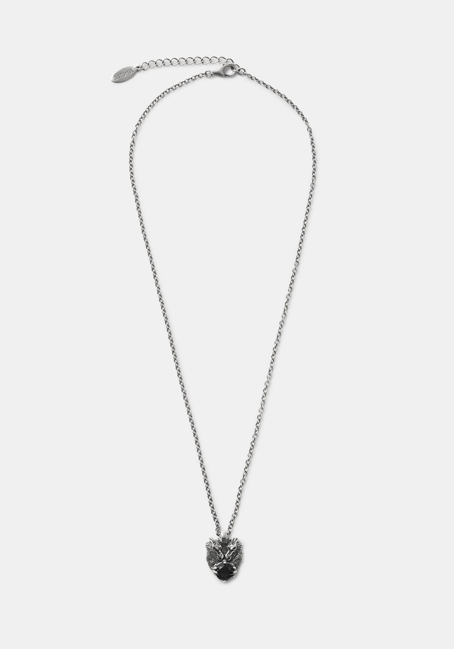 Querida Sterling Silber Schwarz Spinel Drache Anhänger