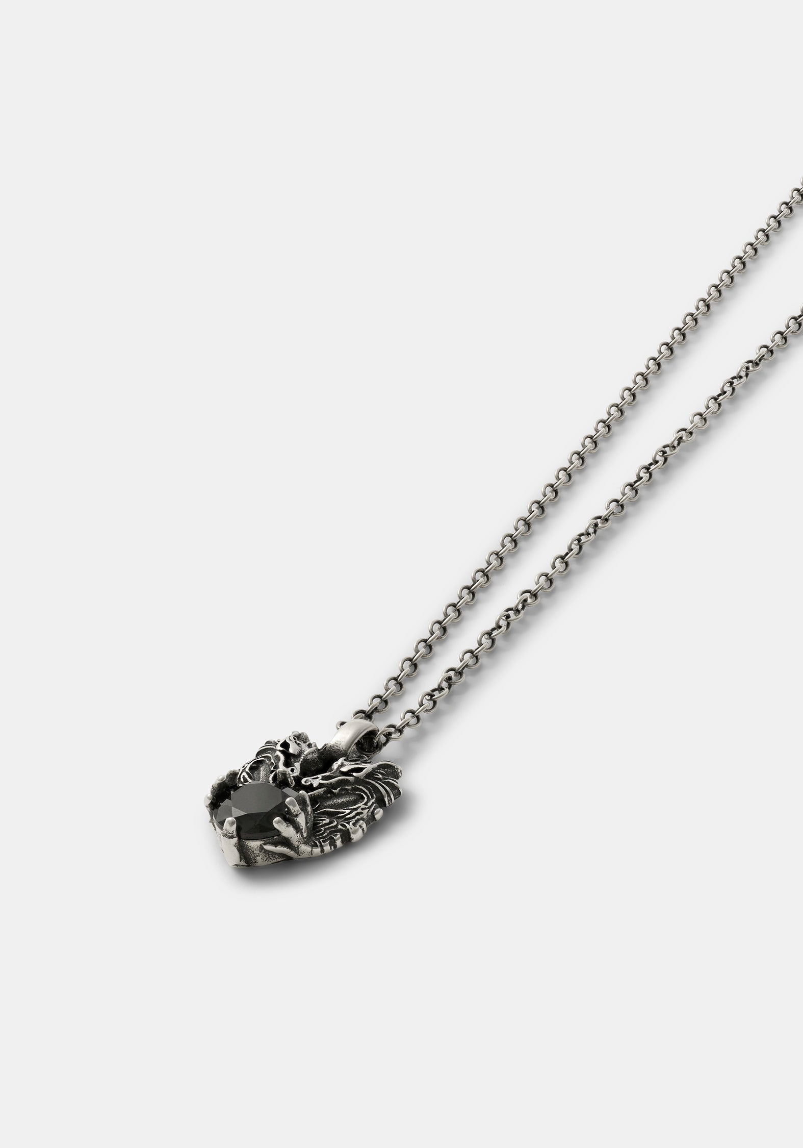 Querida Sterling Silber Schwarz Spinel Drache Anhänger