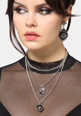 Amada Prickle Scared Heart Layered Necklace