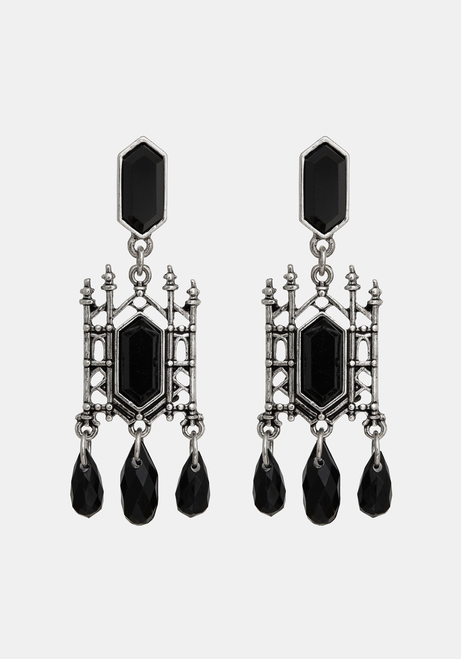 Cathedral Stone Drop Dangle Earrings