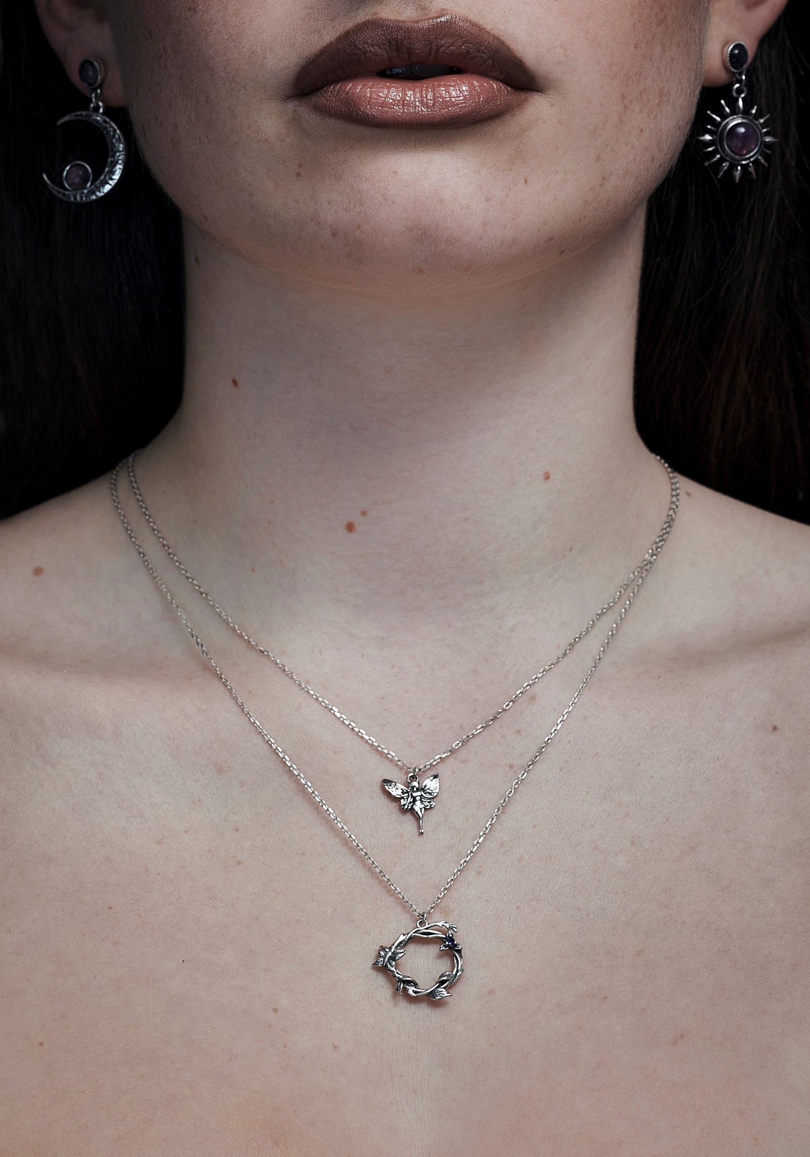 Maypole Sterling Silver Amethyst Fairy Necklace