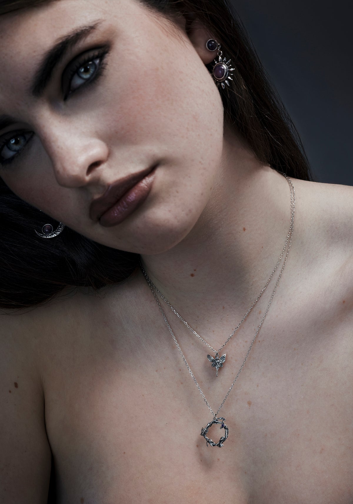 Maypole Sterling Silver Amethyst Fairy Necklace
