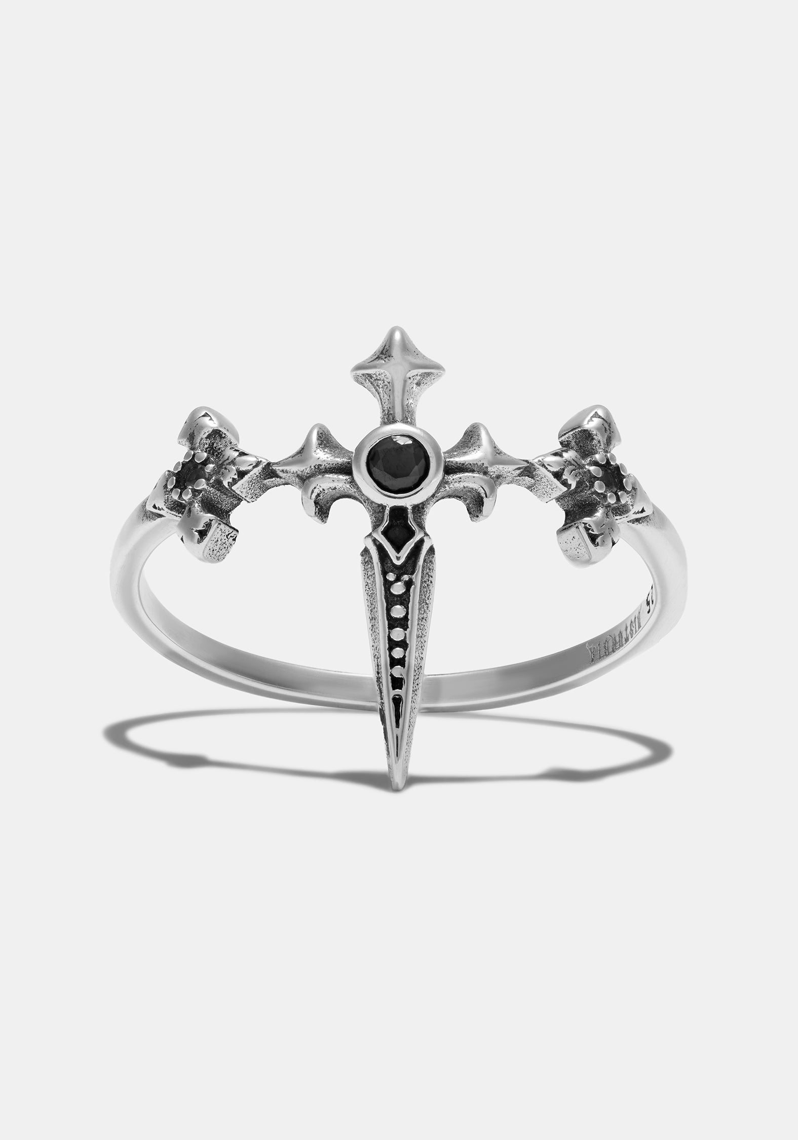 Sica Sterling Silber Schwarz Spinel Ring