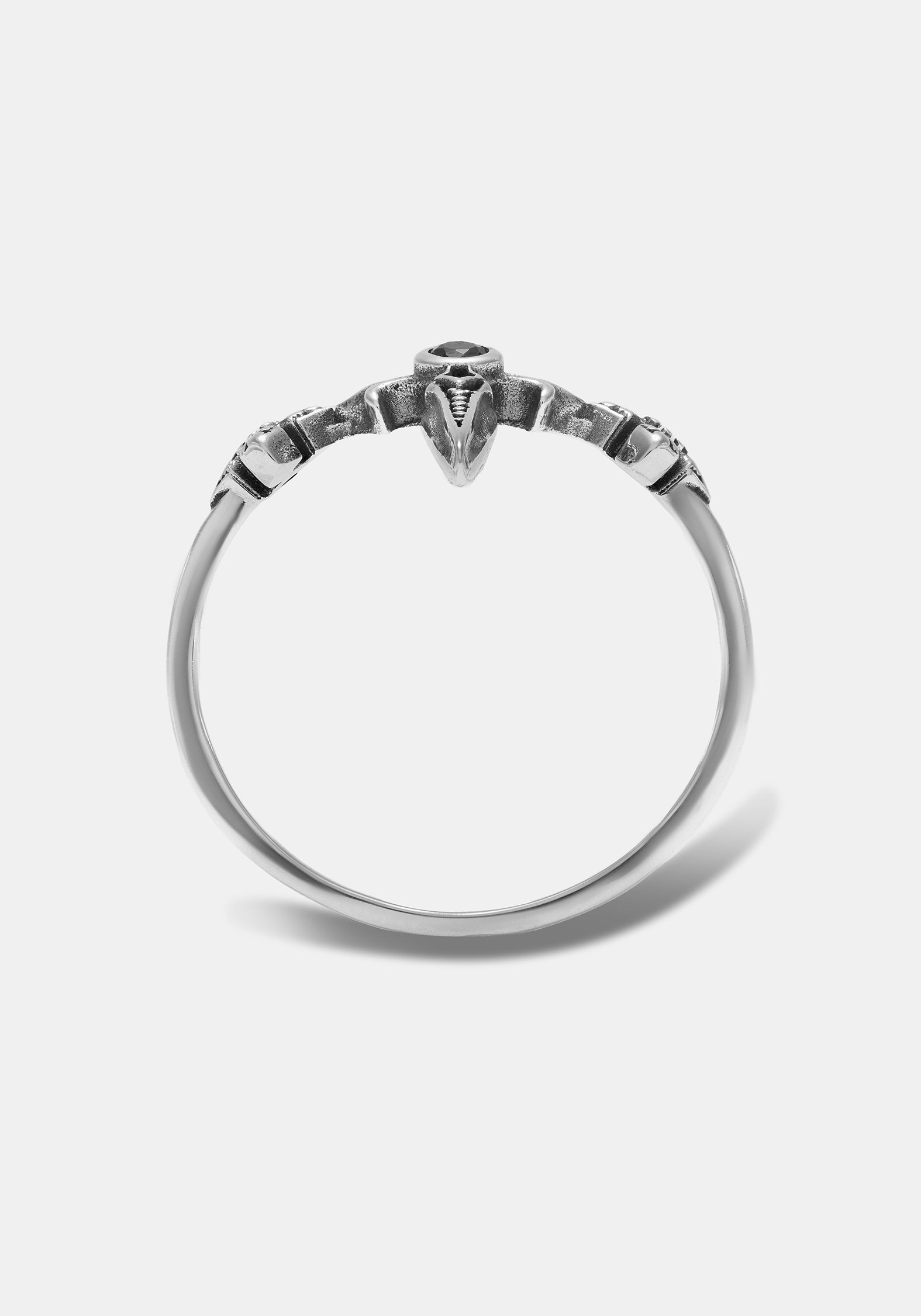 Sica Sterling Silber Schwarz Spinel Ring