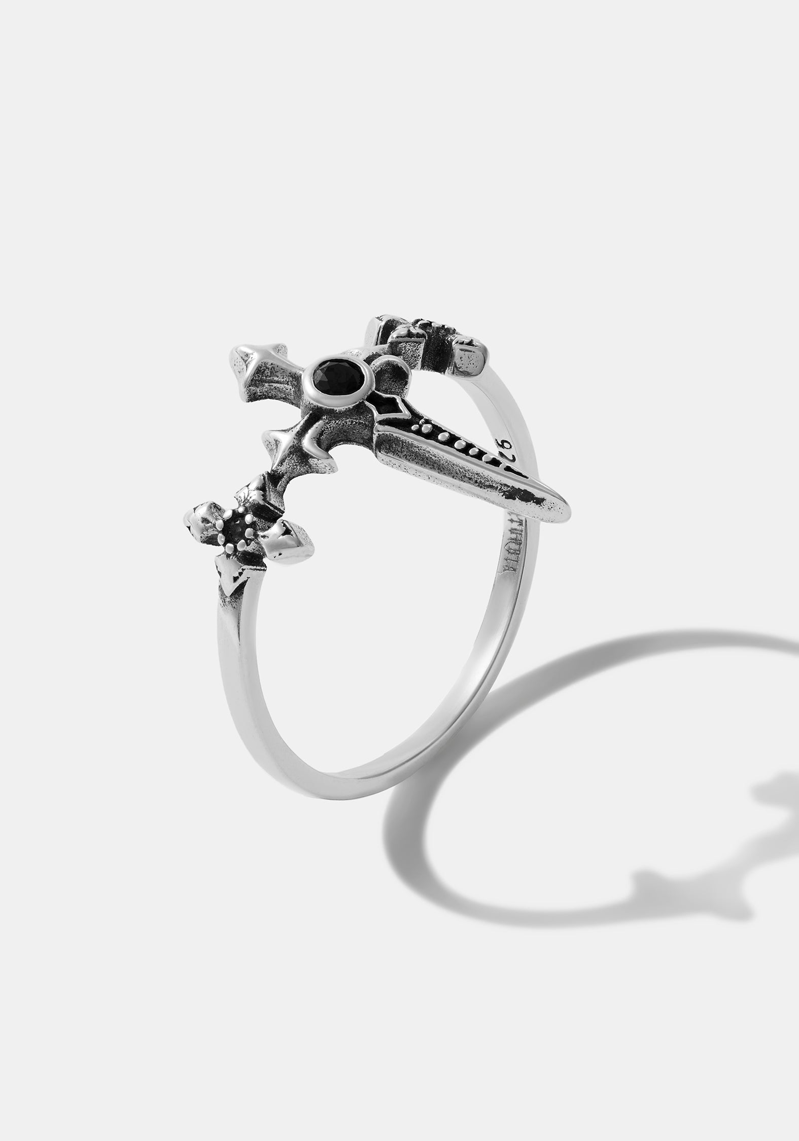 Sica Sterling Silber Schwarz Spinel Ring