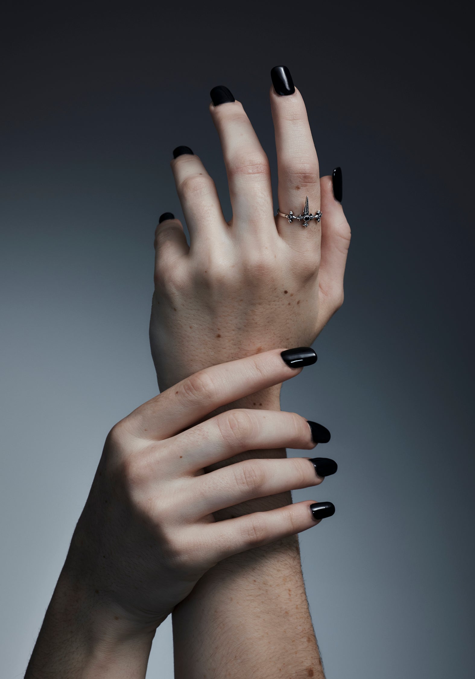 Sica Sterling Silber Schwarz Spinel Ring