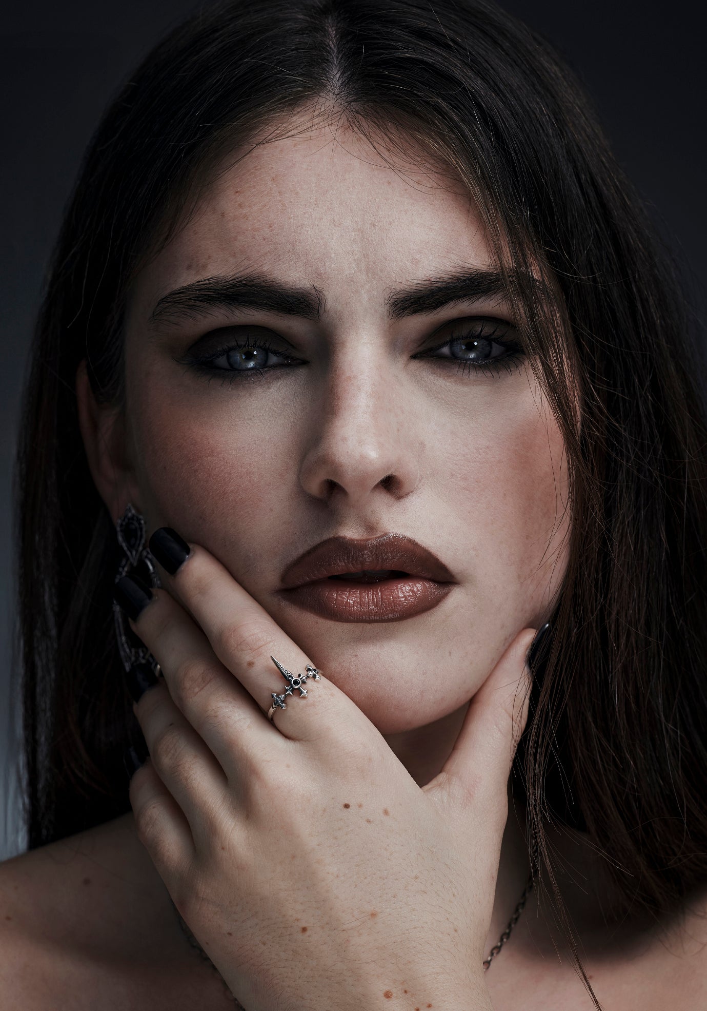 Sica Sterling Silber Schwarz Spinel Ring