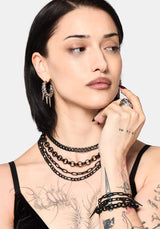 Chorx Layered Jet Chain Bracelet