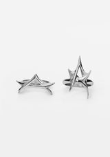 Crixel Spike Stainless Steel Rings Set of 2