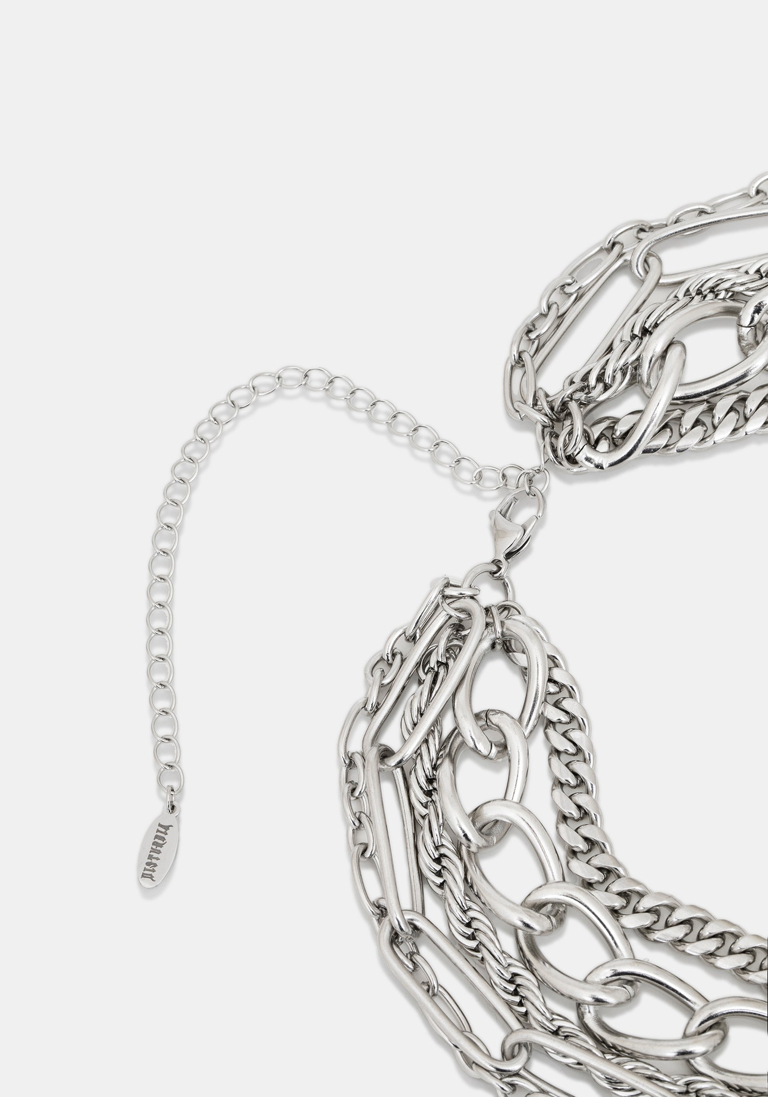 Ruzar Stainless Steel Layered Chain Necklace