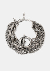 Golia Layered T-Bar Chain Bracelet