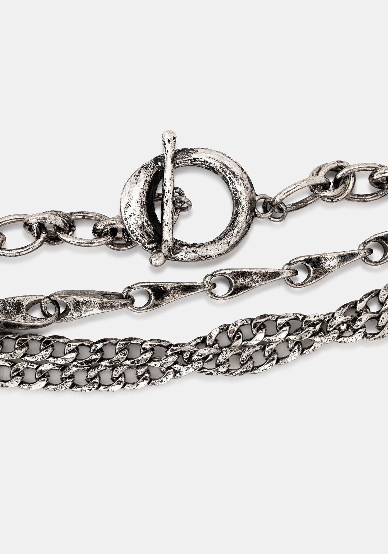Golia Layered T-Bar Chain Bracelet