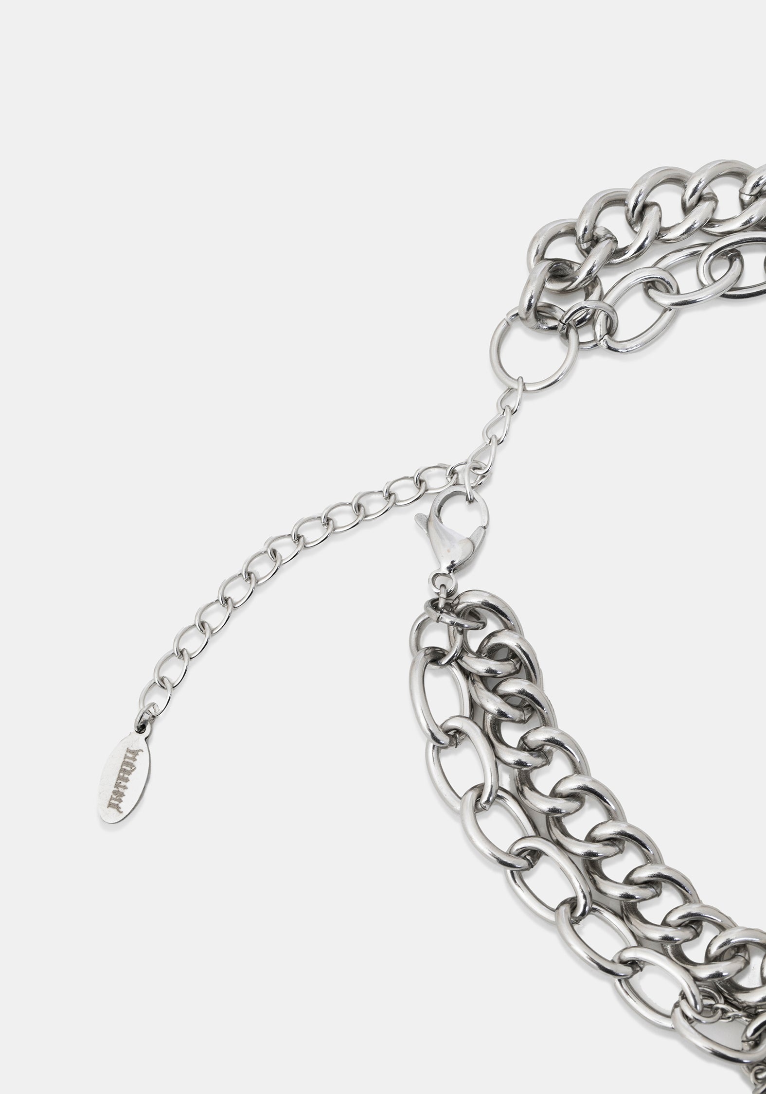 Lagoxin Stainless Steel Charm Layered Choker