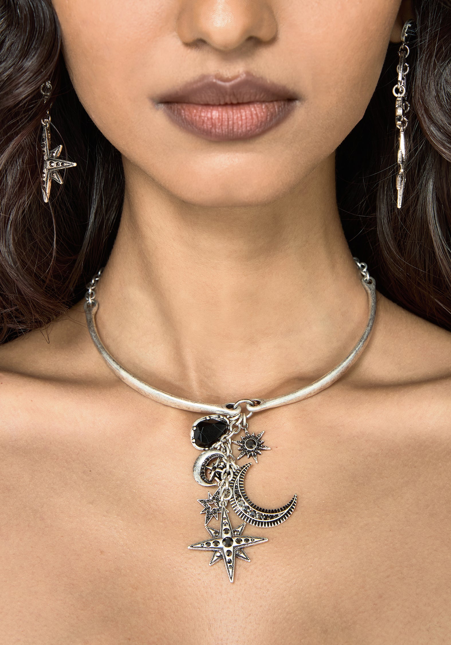 Flamini Celestial Cluster Torque Necklace