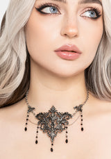 Evara Ornate Chain Drop Necklace
