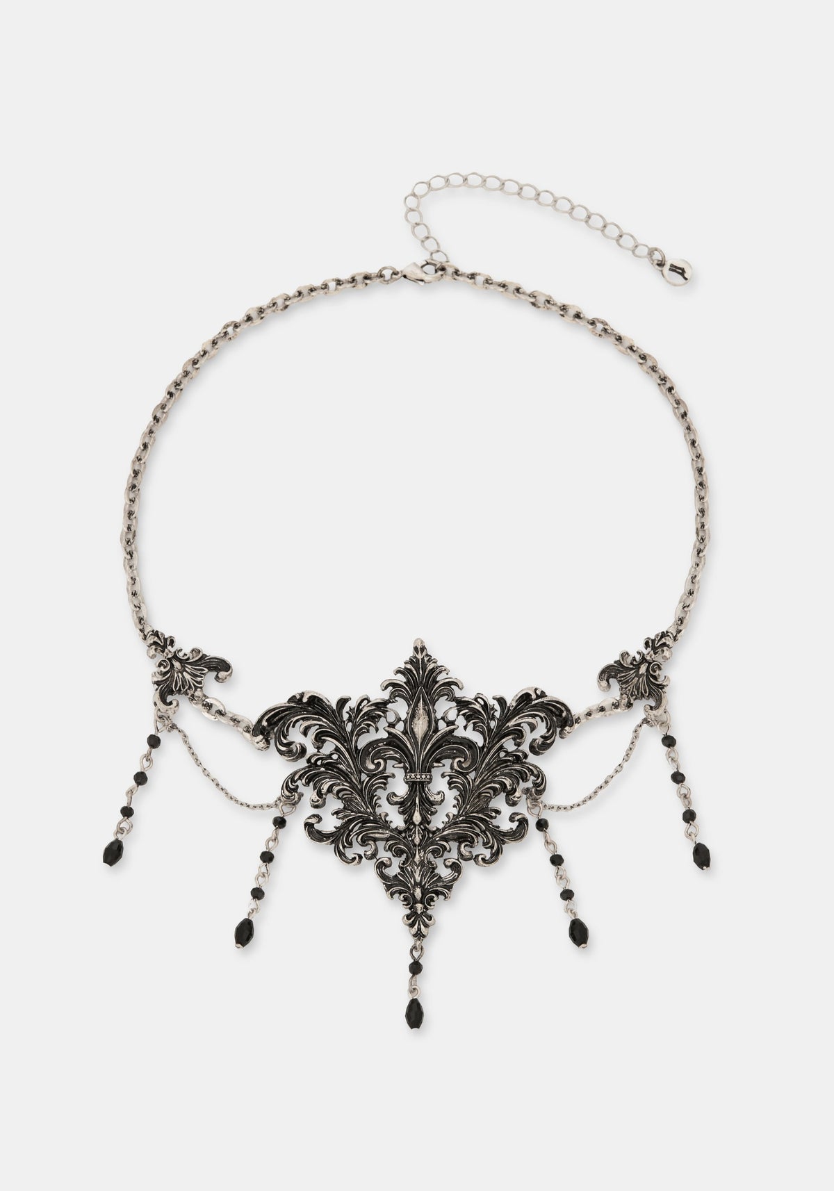 Evara Ornate Chain Drop Necklace
