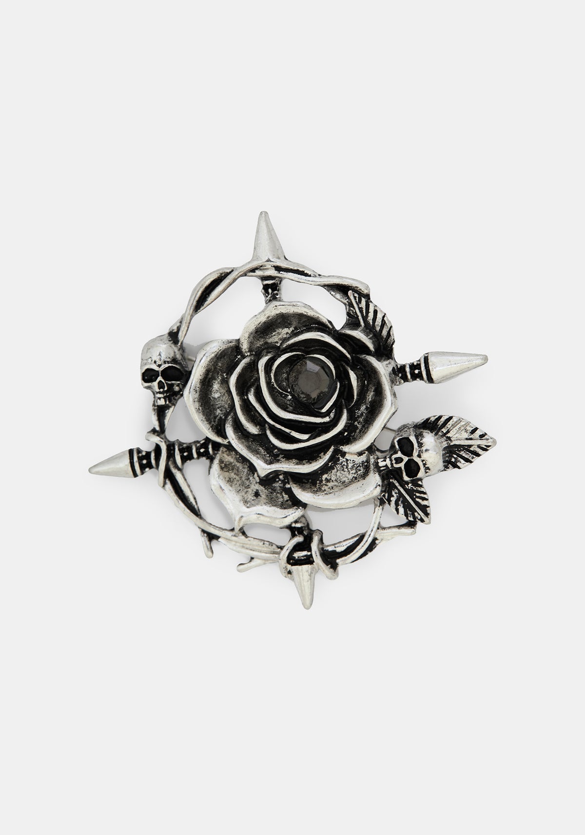 Sezora Rose Skull Brooch