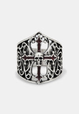 Vaelis Cross Skull  Chunky Ring