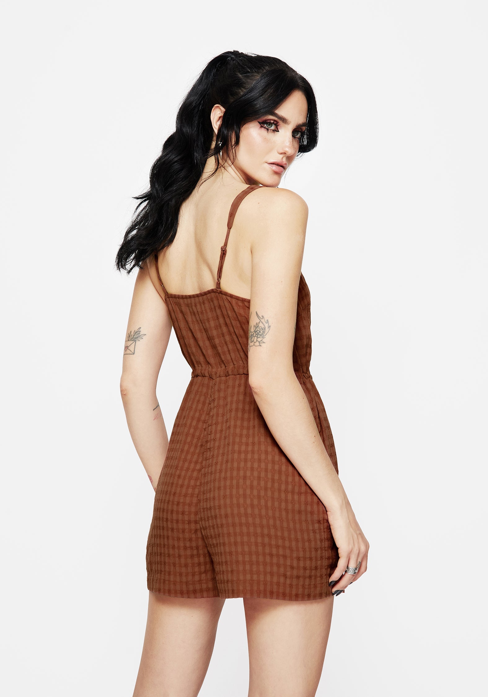 Soleil Cotton-Blend Prüfen Cami Overall