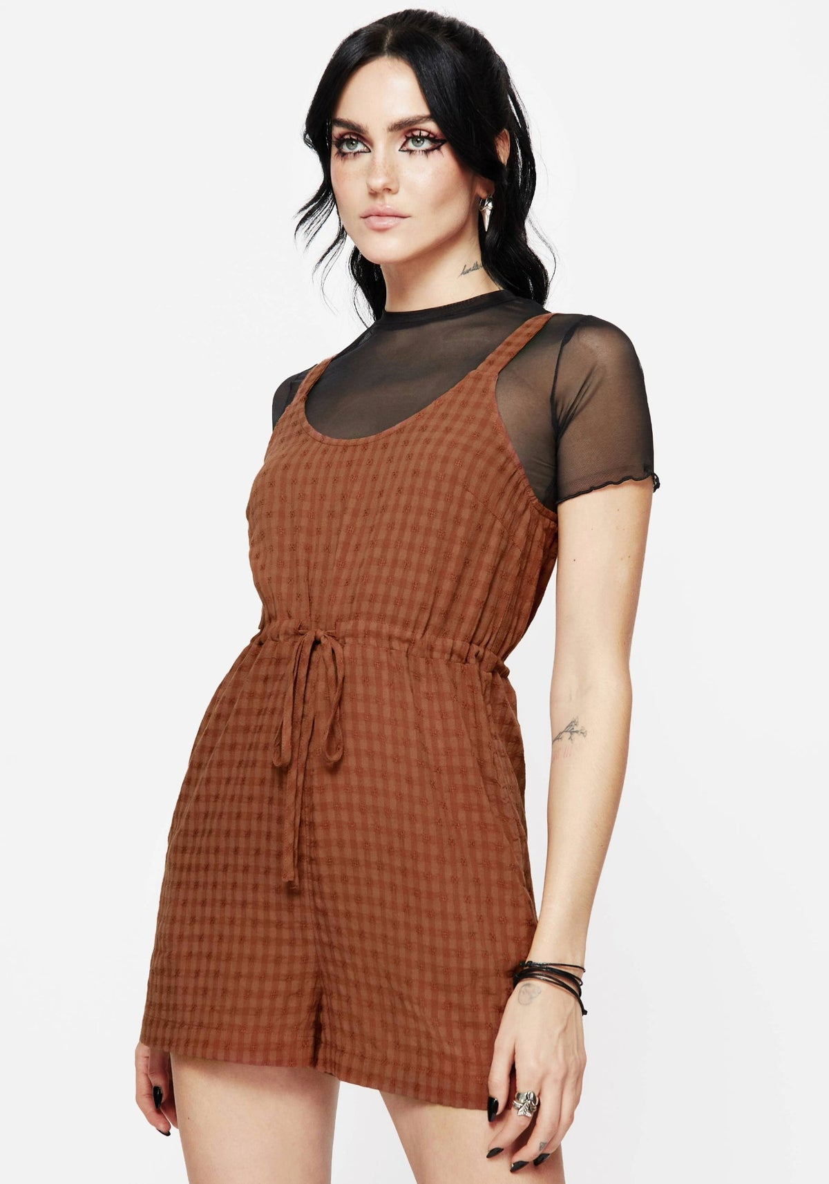 Soleil Cotton-Blend Prüfen Cami Overall