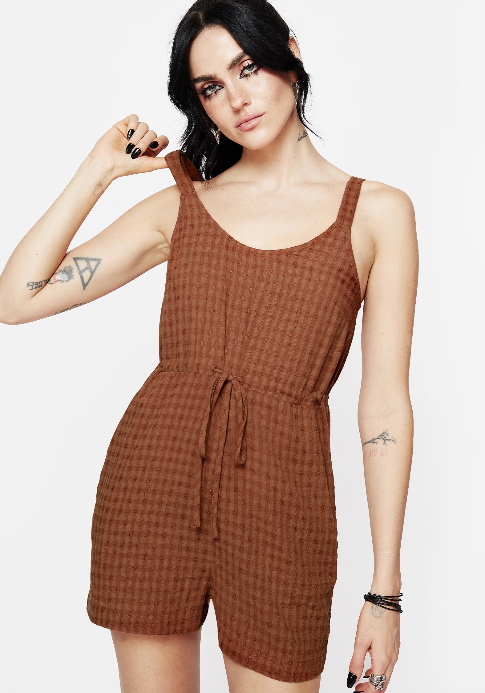Soleil Cotton-Blend Prüfen Cami Overall