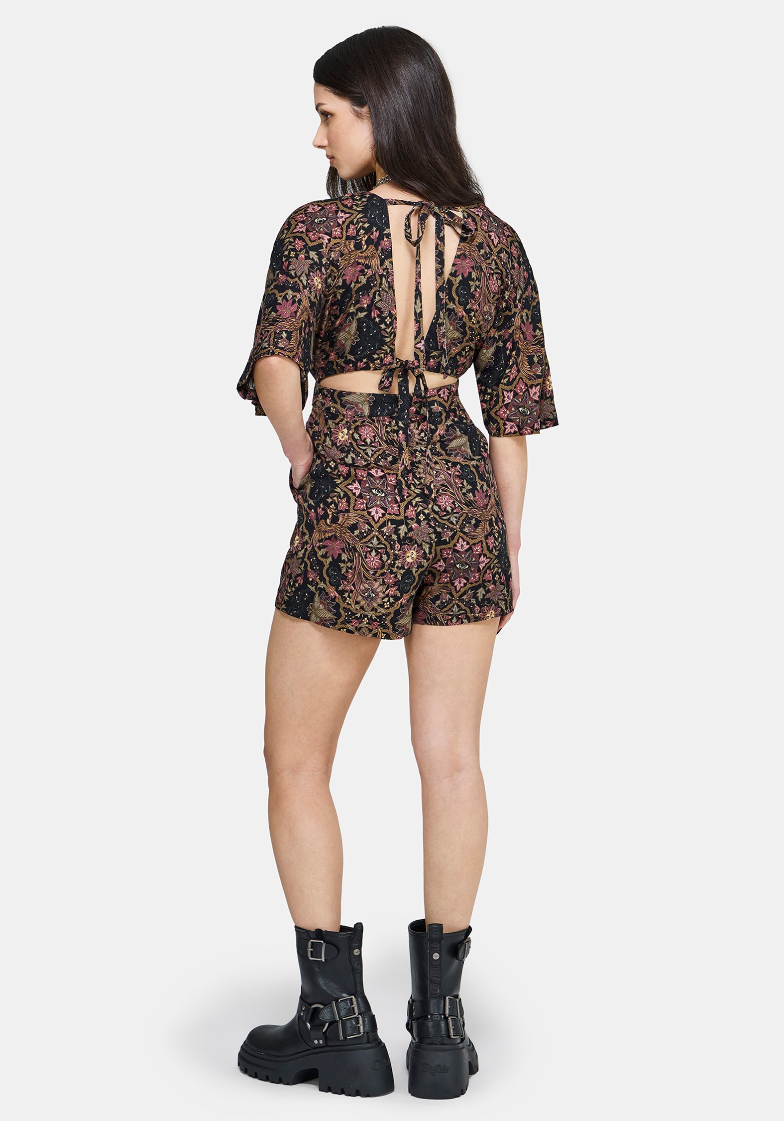 Mythos Druck Kimono Ärmel Overall