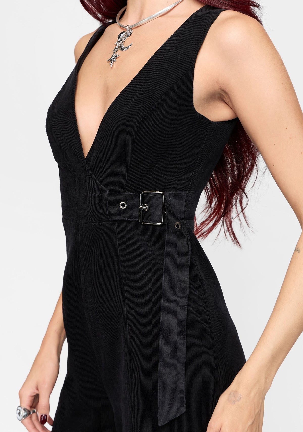 Thea Schnalle Fixed Wickel Weites Bein Jumpsuit