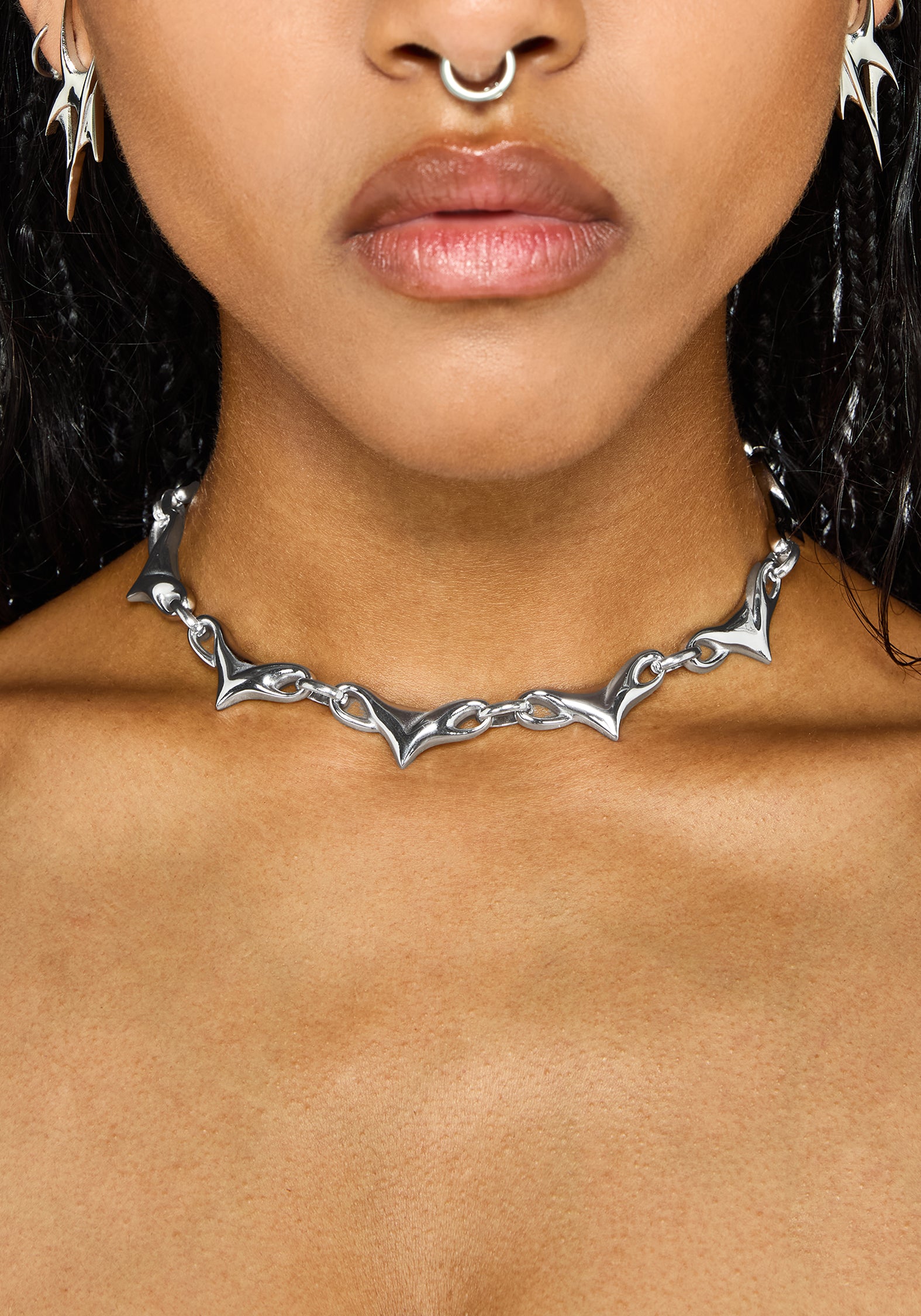 Crixel Spike Stainless Steel Necklace