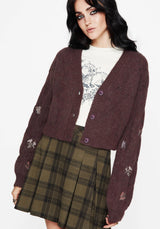 Maya Tile Bestickt Gestrickt Cardigan