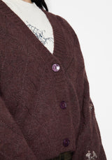 Maya Tile Bestickt Gestrickt Cardigan