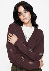 Maya Tile Bestickt Gestrickt Cardigan