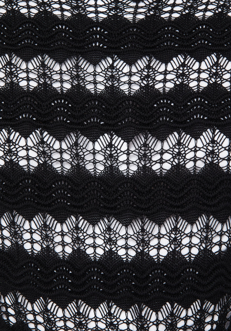 Evelyn Baumwolle ZigZag Gestrickt Lang Ärmel Pullover