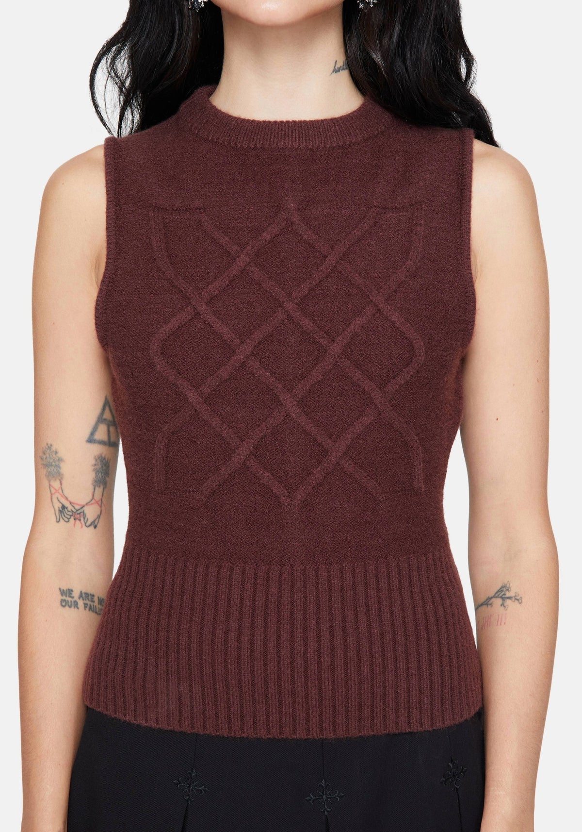 Hathor Baumwolle Celtic Zopf Gestrickt Weste