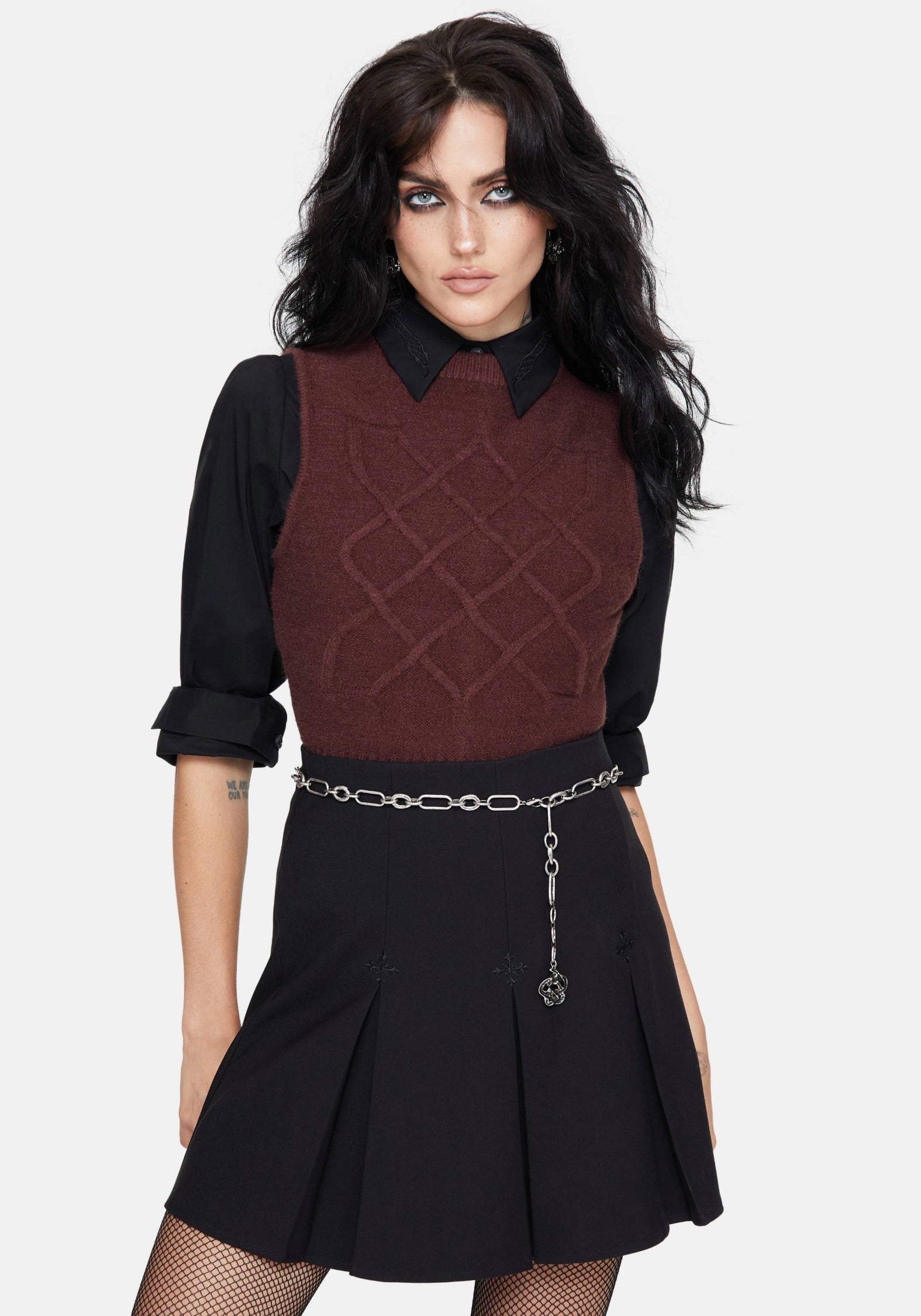 Hathor Baumwolle Celtic Zopf Gestrickt Weste