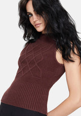 Hathor Cotton Celtic Cable Knit Vest