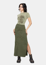 Elixir Branch Detail Knit Maxi Skirt