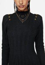 Dream Ribbed Skater Knit Dress