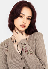 Tantra Blumenmuster Käfer Bestickt Cardigan