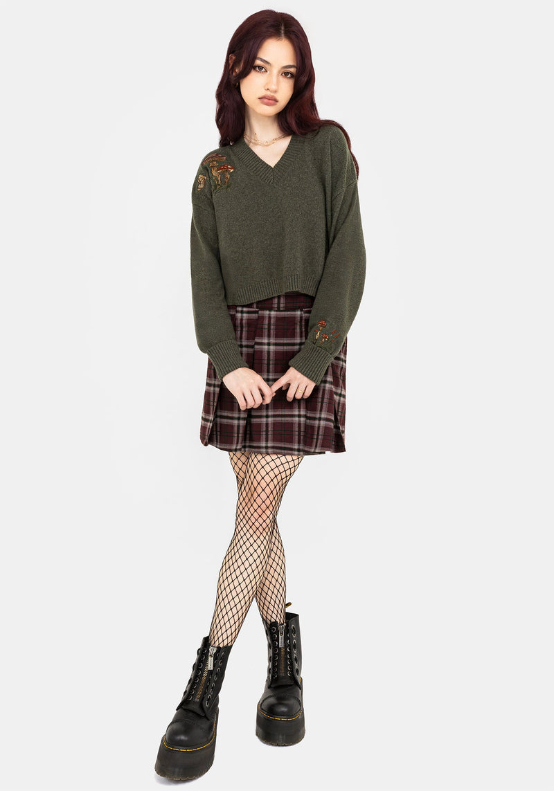 Keira Baumwolle Toadstool Bestickt Pullover