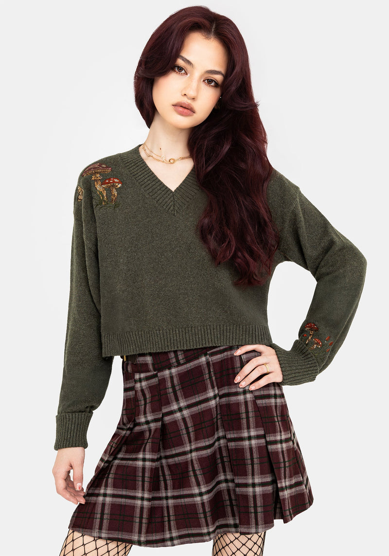 Keira Baumwolle Toadstool Bestickt Pullover
