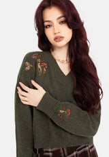 Keira Baumwolle Toadstool Bestickt Pullover