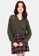 Keira Baumwolle Toadstool Bestickt Pullover